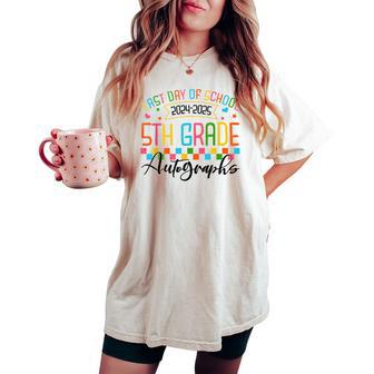 Autograph 5Th Grade Graduation Party 2025 Last Day Of School Women's Oversized Comfort T-shirt - Thegiftio UK