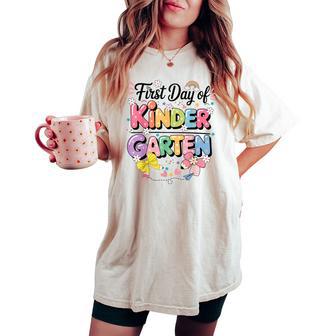 Back To School First Day Of Kindergarten Girls Teachers Women's Oversized Comfort T-shirt - Thegiftio UK