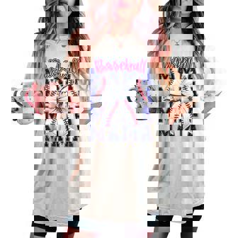 Baseball Mama Coquette Bow Mom Mothers Game Day Baseball Women's Oversized Comfort T-shirt - Monsterry