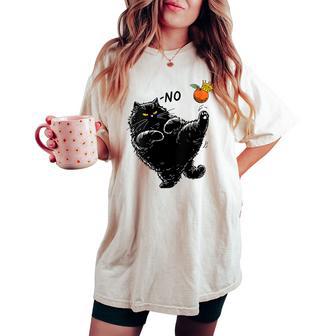 Black Cat No Kings In America We The People Political Women's Oversized Comfort T-shirt - Thegiftio UK