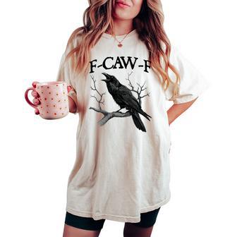 Black Crow F-Caw-F Black Bird Women's Oversized Comfort T-shirt - Thegiftio UK
