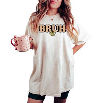 Bruh Frog Meme Bruh Frog Boys Girls Women's Oversized Comfort T-shirt - Thegiftio