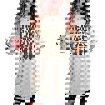 Camo Jesus Loves You N Girl Christian Bible Verse Women's Oversized Comfort T-shirt - Monsterry