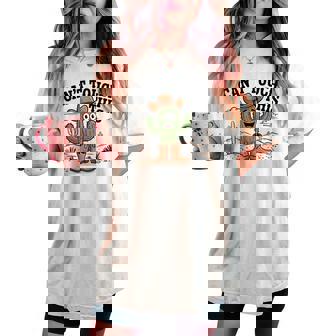 Can't Touch This Cactus Cowboy ウエスタンカートゥーン ユーモア レディースオーバーサイズコンフォートTシャツ - Kawaiitshirt