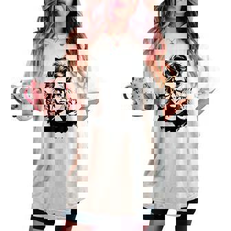 Chat Mignonilhouette Fille Avec Deux Chats T-shirt oversize confortable pour femme - Cadeauxyz