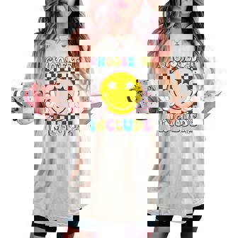 Choose To Include Special Education Teacher Autism Awareness Women's Oversized Comfort T-shirt | Mazezy