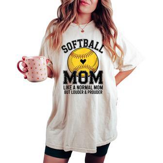 Cute Softball Mom For Softball Season Mom Women's Oversized Comfort T-shirt - Thegiftio