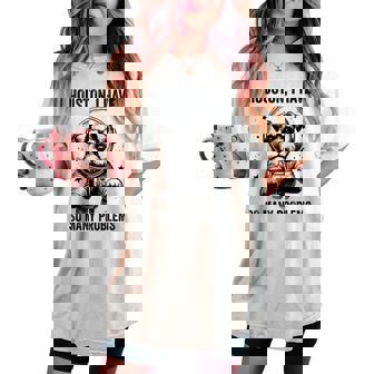 Dog Dad Mompace ヒューストン問題ミニチュアシュナウザー レディースオーバーサイズコンフォートTシャツ - Kawaiitshirt