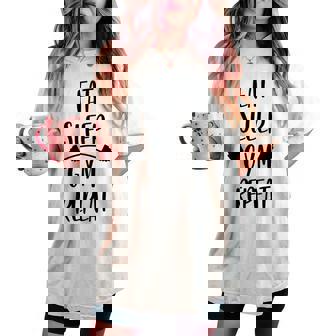 Eatleep Gym Repeat Gimnasio Divertido In Mangas Camiseta extragrande cómoda para mujer - Regaloses