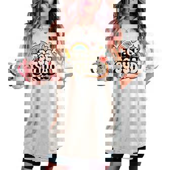 Ecse Squad Rainbow Pencil Apple Early Childhood Team Women's Oversized Comfort T-shirt - Monsterry