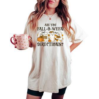 Are You Fall O Ween Directions Teacher Halloween Women's Oversized Comfort T-shirt - Thegiftio UK