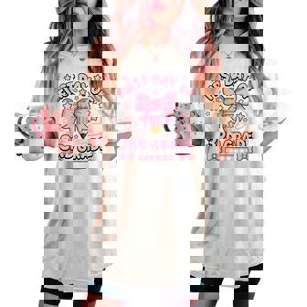 First Day Of 3Rd Grade Pink Pencil Bow Girl Back To School Women's Oversized Comfort T-shirt | Mazezy