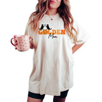 Flower Mama Golden Retriever Cute Mother's Day Golden Mom Women's Oversized Comfort T-shirt - Thegiftio UK