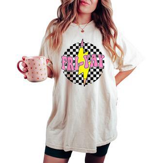 Fri-Yay Happy Friday Weekend Teacher Back To School Women's Oversized Comfort T-shirt - Thegiftio UK