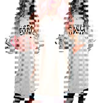 Georgia Vintage Varsity Classic Text Georgia Women's Oversized Comfort T-shirt - Thegiftio