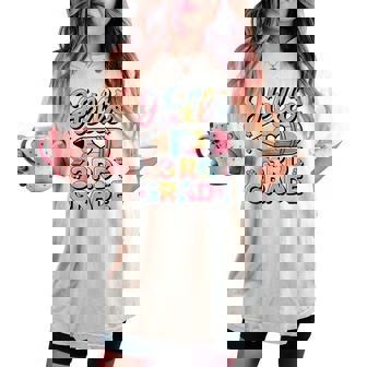 Girl Back To School Hello Third 3Rd Grade Teacher Women's Oversized Comfort T-shirt | Mazezy