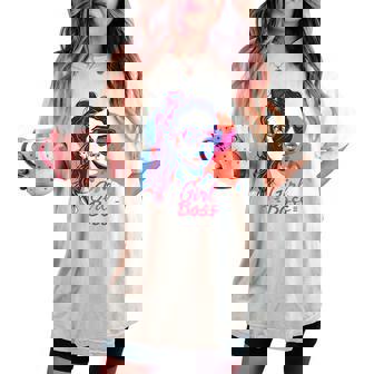 Girl Boss ポップアート セルフエンパワーメント レトロ 1950年代 レディースオーバーサイズコンフォートTシャツ - Kawaiitshirt