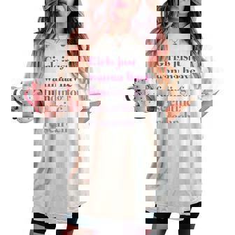 Girls Just Wanna Have Funding X Forcience Research レディースオーバーサイズコンフォートTシャツ - Kawaiitshirt