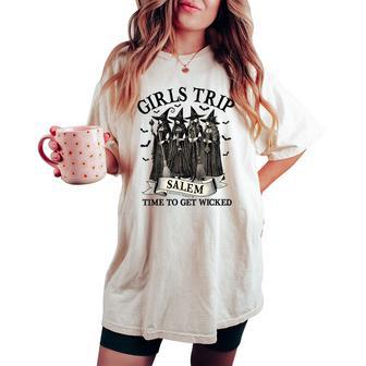 Girls Trip Salem Witch Halloween Salem Massachusetts Womens Women's Oversized Comfort T-shirt - Thegiftio UK