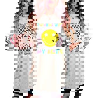 Groovy Twinning With My Bestie Spirit Week Friends Women's Oversized Comfort T-shirt - Seseable