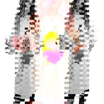 Happy Banana Cat レディースオーバーサイズコンフォートTシャツ - Kawaiitshirt