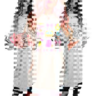 Hello 2Nd Grade Teacher Coquette Bow Back To School Girls Women's Oversized Comfort T-shirt | Mazezy