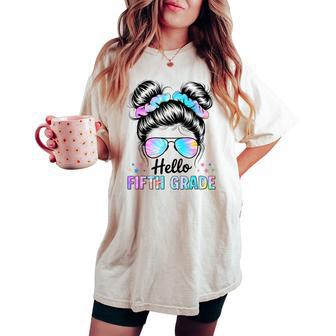 Hello Fifth Grade Teacher Back To School 5Th Grade Girls Women's Oversized Comfort T-shirt - Thegiftio UK
