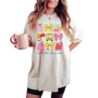 Hello Third Grade Back To School Coquette Bow Girls Squad Women's Oversized Comfort T-shirt - Thegiftio UK