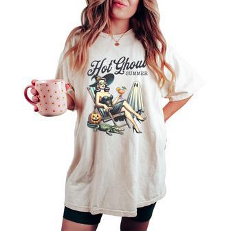 Hot Ghoul Summer Spooky Boo Beach Halloween Summerween Women Women's Oversized Comfort T-shirt - Thegiftio UK