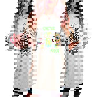 I'm No Cactus Expert But Know A Prick When Iee One レディースオーバーサイズコンフォートTシャツ - Kawaiitshirt