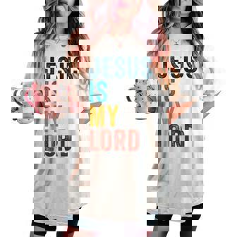 Jesus Is My Lord – Christian Faithintage Graphic レディースオーバーサイズコンフォートTシャツ - Kawaiitshirt
