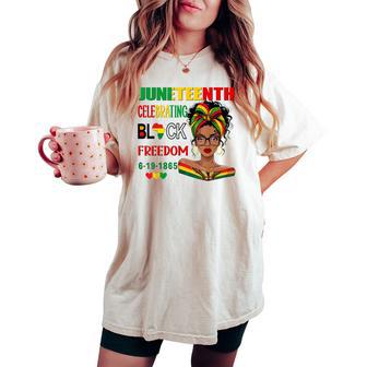 Junenth African American Celebrating Black Freedom Women's Oversized Comfort T-shirt - Thegiftio UK
