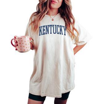Kentucky Ky Retro Vintage Athletic Sports Women Women's Oversized Comfort T-shirt - Thegiftio UK