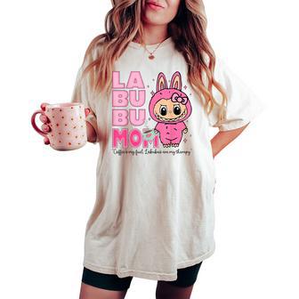 Labubu Mom Coffee's My Fuel Labubus Are My Therapy Mothers Women's Oversized Comfort T-shirt - Thegiftio UK