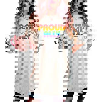 Lgbtq Proud Ally Lesbian Gay Pride Lgbt Ally Rainbowintage レディースオーバーサイズコンフォートTシャツ - Kawaiitshirt