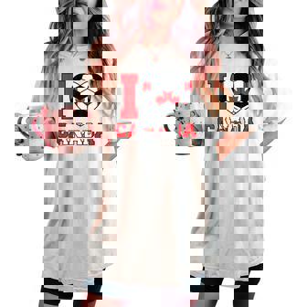 I Love Canada サッカーボール 男の子 女の子 キッズ カナダ国旗 レディースオーバーサイズコンフォートTシャツ - Kawaiitshirt