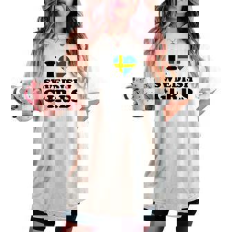 I Lovewedish Girls レディースオーバーサイズコンフォートTシャツ - Kawaiitshirt