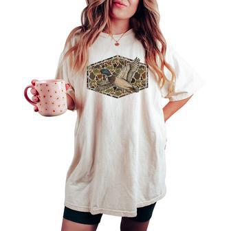 Mallard Duck Camouflage Hunting Season Women's Oversized Comfort T-shirt - Thegiftio UK