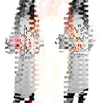 Mamá Est 2024 Embarazo 2024 Calva Mama 2024 Camiseta extragrande cómoda para mujer - Regaloses