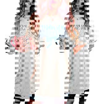 Mother Of The Bride Blue Bow Coquette Floral Matching Bridal Women's Oversized Comfort T-shirt - Thegiftio