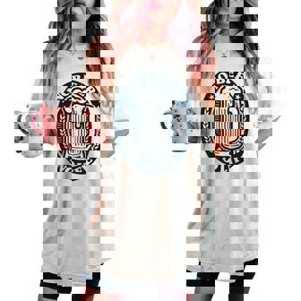 No Beer No Life ヴィンテージ飲料 ビール愛好家向け 左胸 レディースオーバーサイズコンフォートTシャツ - Kawaiitshirt