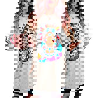 Plumes Colorées Costume D'indien Pour Fille T-shirt oversize confortable pour femme - Cadeauxyz