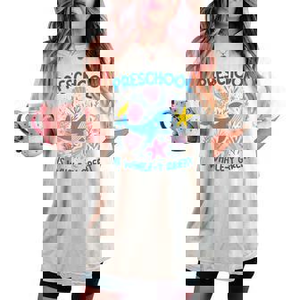 Preschool Is Whale-Y Great Preschool Teacher Women's Oversized Comfort T-shirt - Monsterry