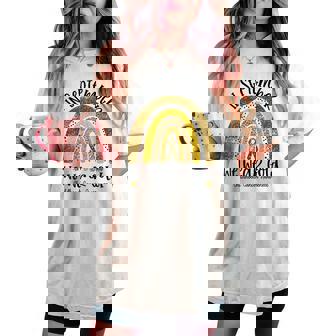 In September We Wear Gold Rainbow Childhood Cancer Awareness Women's Oversized Comfort T-shirt - Monsterry