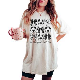 Soccer In My Soccer Girl Era Retro Groovy Soccer Girl Women's Oversized Comfort T-shirt - Thegiftio UK