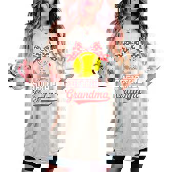 Softball Grandma Softball Lover Women's Oversized Comfort T-shirt | Mazezy