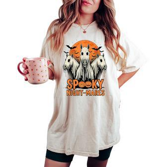 Spooky Night-Mares Halloween Horse Ghost Spooky Season Women's Oversized Comfort T-shirt - Thegiftio UK