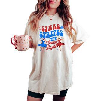 Stars Stripes And Rights Retro Feminist 4Th Of July Women's Oversized Comfort T-shirt - Thegiftio UK
