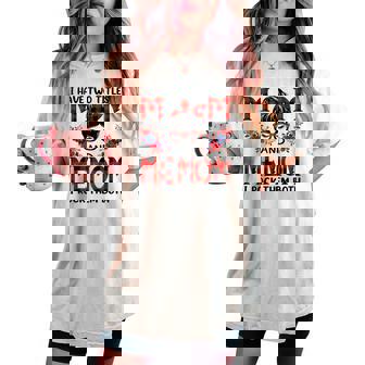 I Have Two Titles Mom And Memom Red Buffalo Women's Oversized Comfort T-shirt - Monsterry