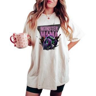 Vintage Monster Truck Mama Cool Mother Of Birthday Boy Crew Women's Oversized Comfort T-shirt - Thegiftio UK